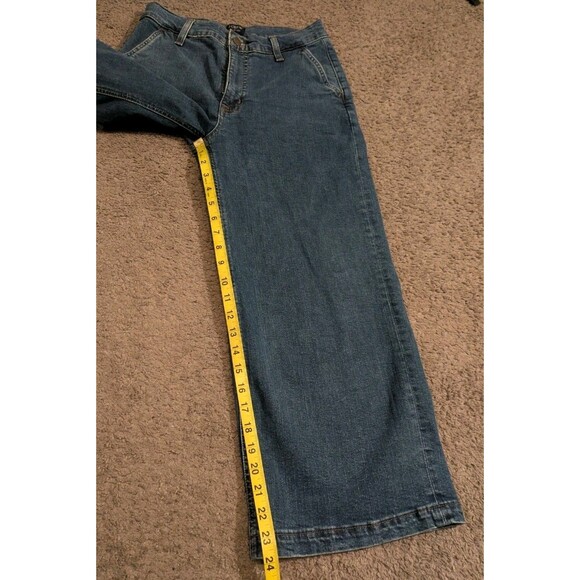 J.Crew 10" Highest Rise Wide Leg Crop Blue Denim Jeans L5516 Women's 27 - Picture 6 of 6
